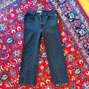 Abercrombie & Fitch 90's relaxed fit jeans black high rise size 30s